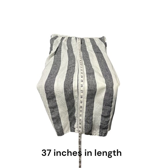 Christian Siriano Striped Linen Pants XL Black & White Comfortable Lightweight - Picture 5 of 7